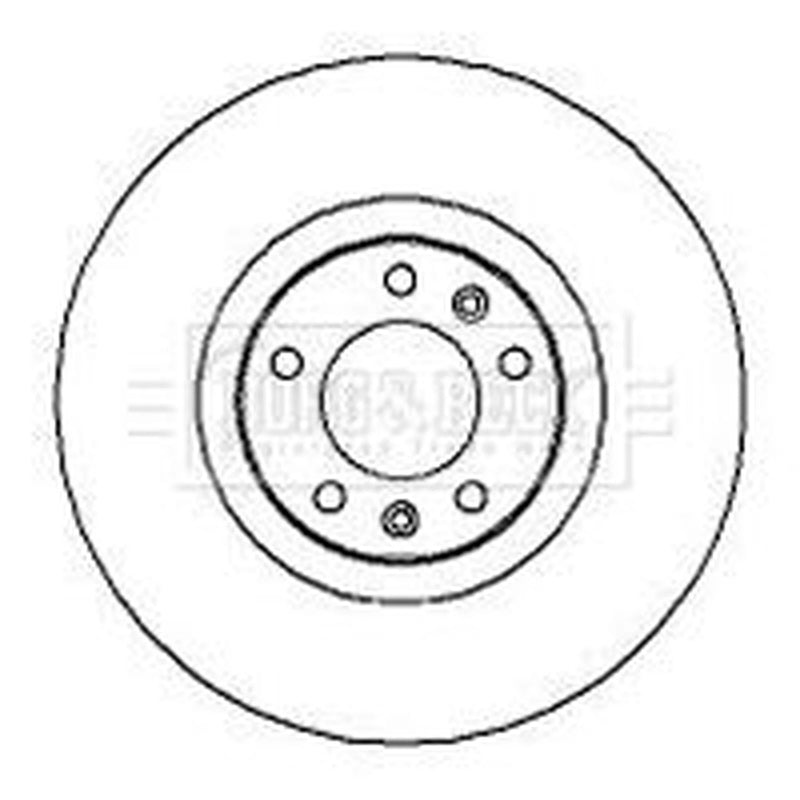 Borg & Beck 2 x Vented Brake Discs fits Peugeot 607 2000-2011 3.0