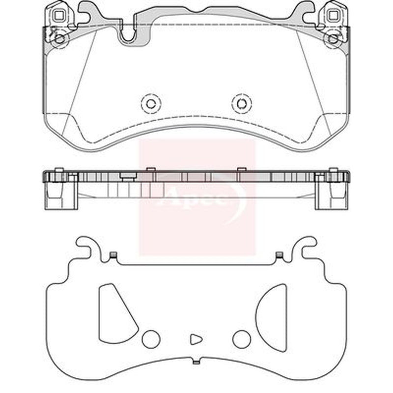 Apec Front Brake Pad Set fits Mercedes-Benz E-Class 2017-2021 213.088