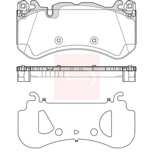 Apec Front Brake Pad Set fits Mercedes-Benz E-Class 2017-2021 213.088