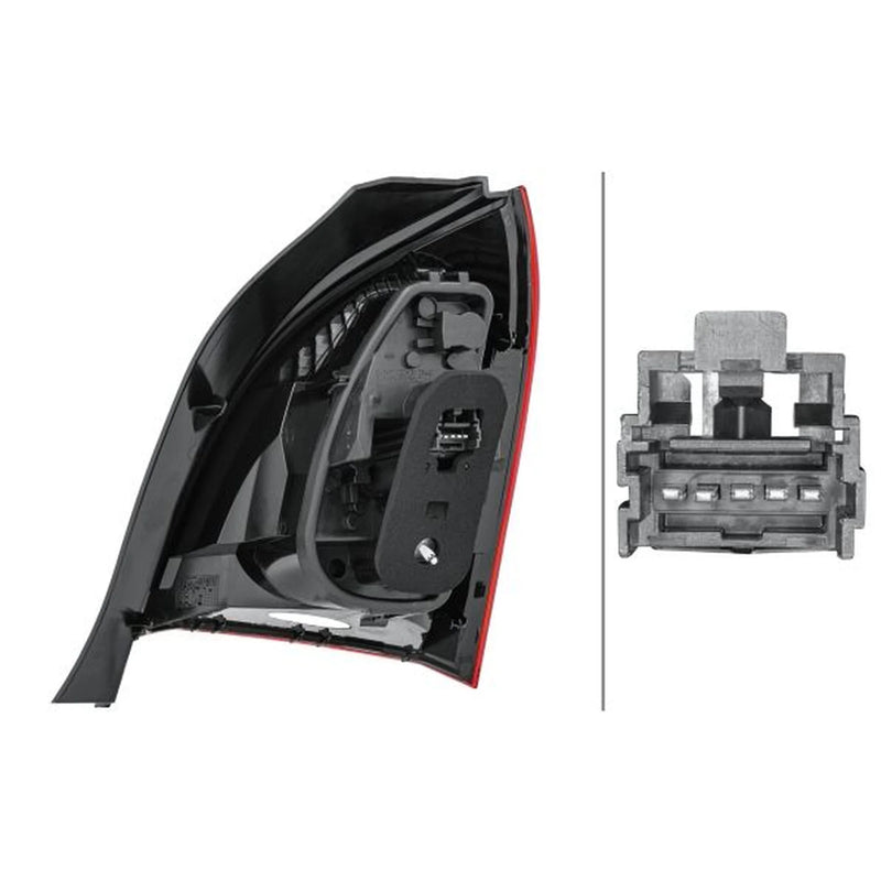Hella Tail Light / Lamp PY21W Left fits Renault Twingo II 2007-2014 1.2 1.5 1.6