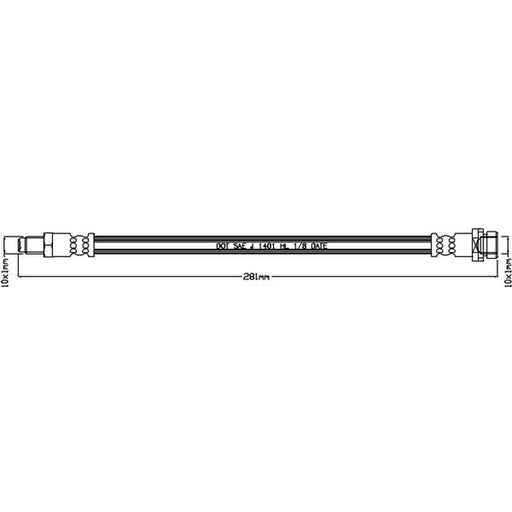 Juratek Brake Hydraulic Hose Line outer JBH1162