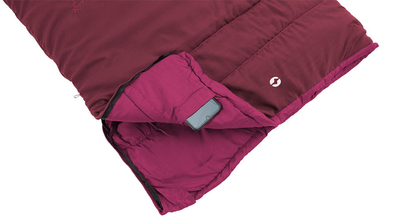 Outwell Champ Kids Deep Red Red Junior Sleeping Bag Outwell - Dynamic Drive