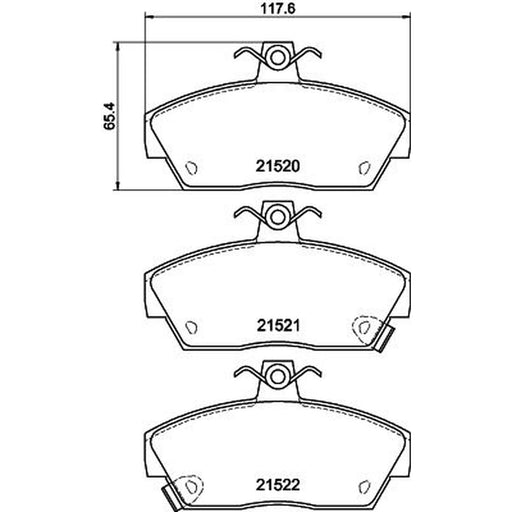 Mintex Front Brake Discs & Pads fits Rover 400 Tourer 1993-1998 1.8