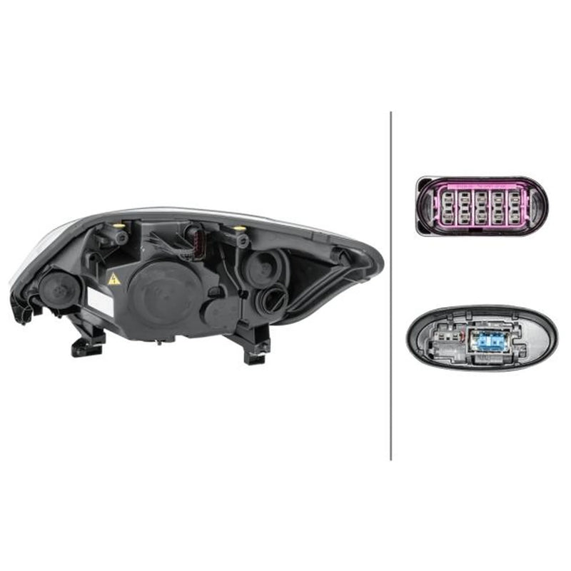 Hella Headlight Headlamp W5W Right fits Ford Kuga I 2008-2012 2.0 2.5