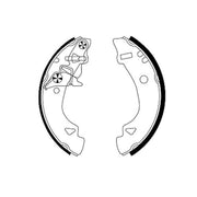Mintex Brake Shoe Set Axle Kit fits Fiat Panda 1980-2004