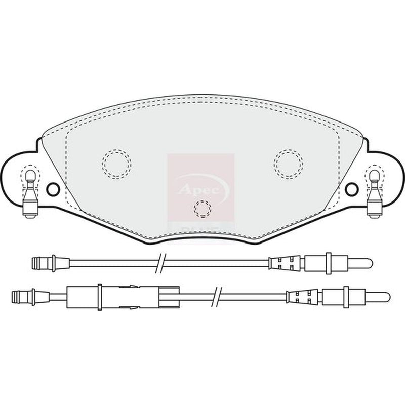Apec Front Brake Pad Set fits Citroën C5 I 2001-2004 2.0 2.2 3.0