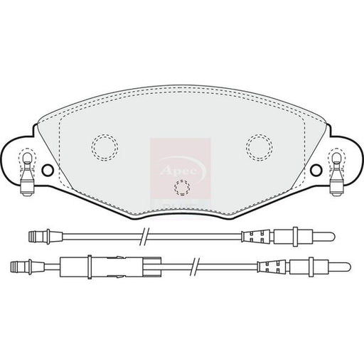 Apec Front Brake Pad Set fits Citroën C5 I 2001-2004 2.0 2.2 3.0