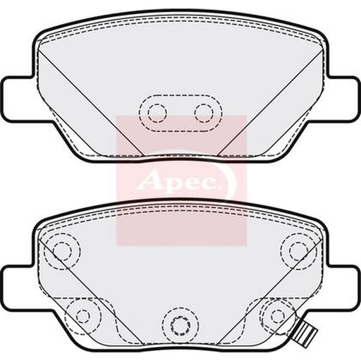 Apec Front & Rear Pads fits Fiat Tipo 2015-2020 1.4 1.6