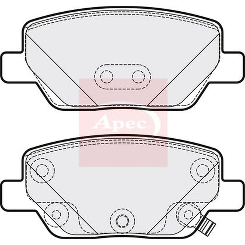 Apec Rear Brake Solid Discs & Pads fits Fiat Tipo 2015-2020 1.3 1.4 1.6