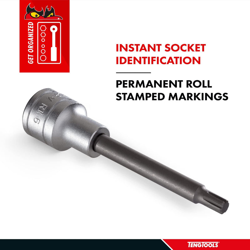 Teng Tools 1/2" Long Ribe?? Bit Socket 06 Teng Tools - Dynamic Drive