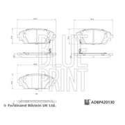 Blue Print Front Brake Pad Set ADBP420130