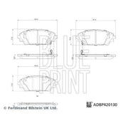 Blue Print Front Brake Discs & Pads fits Mazda CX-30 2019 on 1.8