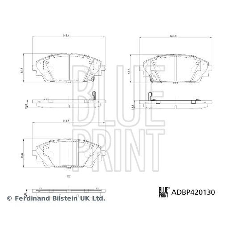 Blue Print Front Brake Discs & Pads fits Mazda CX-30 2019 on 1.8