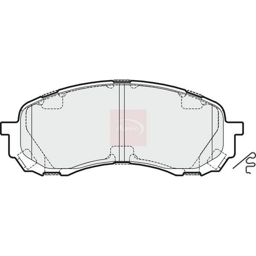 Apec Front Brake Pad Set fits Subaru Impreza 2000-2009 1.5 1.6