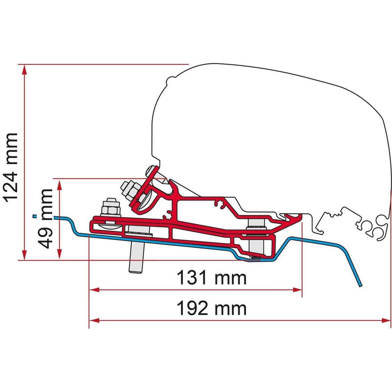 Fiamma F80s Bracket Kit for Ford Transit H3-L4 RHD Vehicles Fiamma - Dynamic Drive