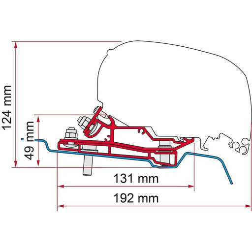 Fiamma F80s Bracket Kit for Ford Transit H3-L4 RHD Vehicles Fiamma - Dynamic Drive