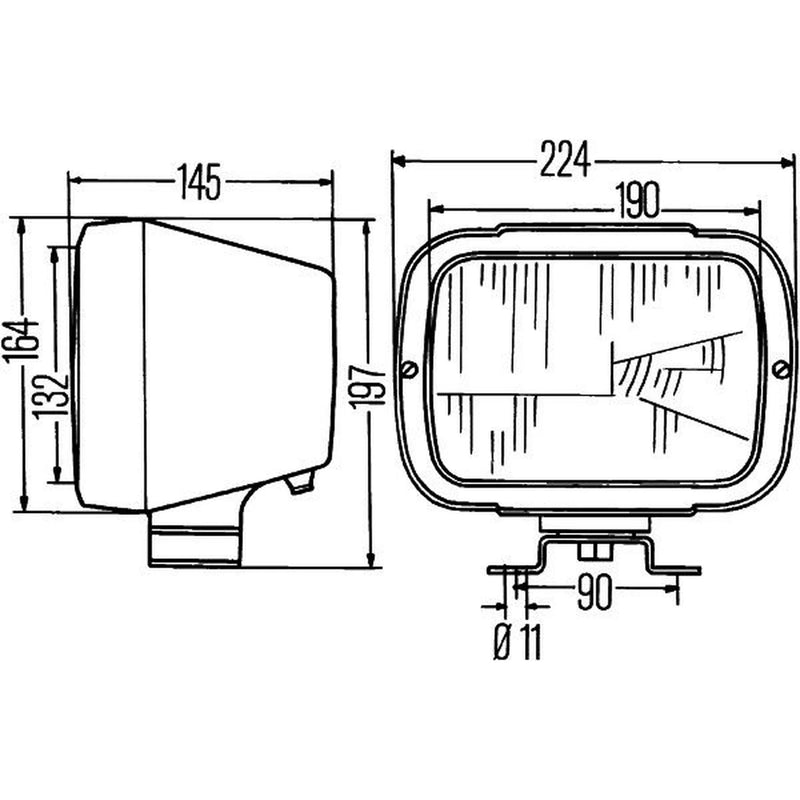 Hella Headlight Headlamp T4W Right