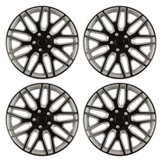 Dakar NC Black/Silver 16" Alloy Look Multi-Spoke Wheel Trims Hub Caps Covers Verscao  - Dynamic Drive