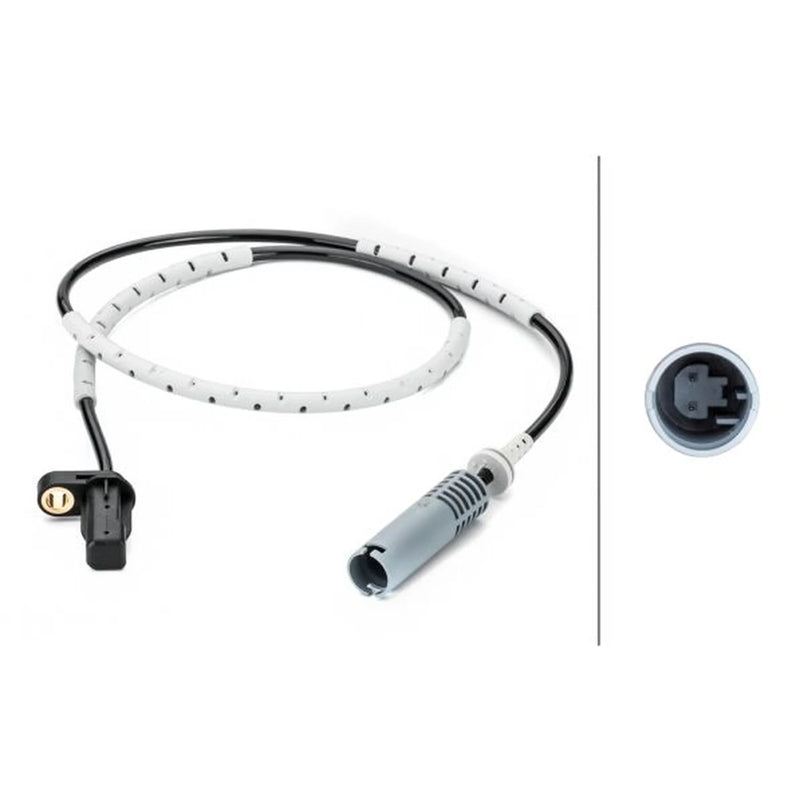 Hella ABS Wheel Speed Sensor Rear fits BMW 1 2004-2013