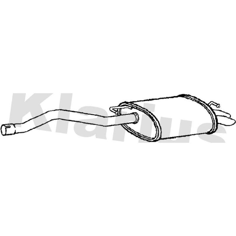 Klarius Box With Tail Pipe Rear fits VW Multivan 2003-2009 1.9