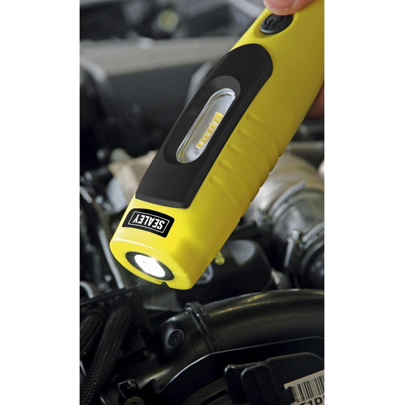 Sealey Rechargeable 360 Inspection Light 7 SMD & 3W SMD LED Yellow Lithium-ion Sealey - Dynamic Drive