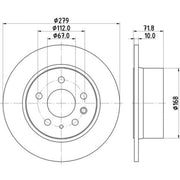Mintex Front & Rear Brake Discs & Pads fits Mercedes-Benz Sl 1980-1989