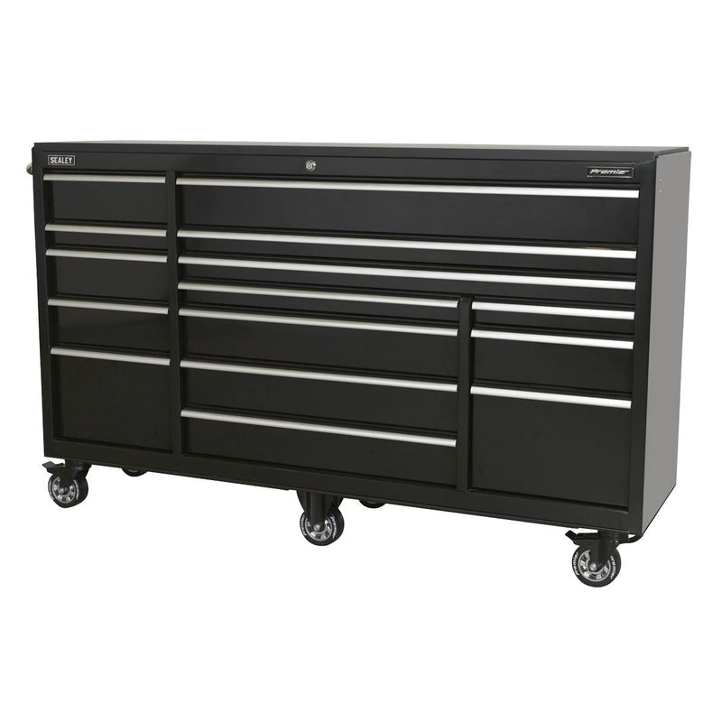 Sealey Rollcab 15 Drawer 1845mm Heavy-Duty Black PTB183015 Sealey - Dynamic Drive