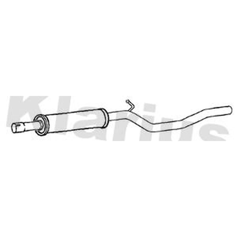 Klarius Box With Centre Pipe Centre fits VW Golf VII 2013-2020 1.4