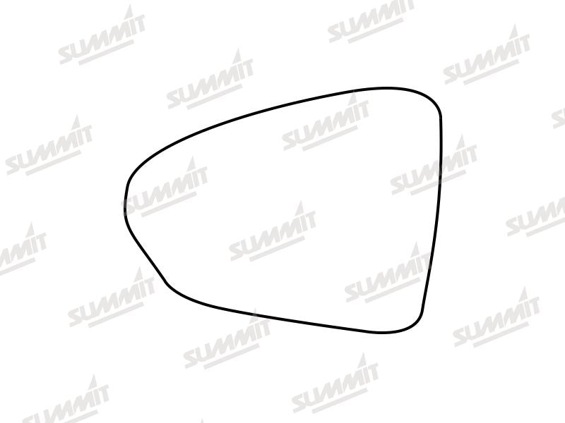 Summit Stick-On Standard Mirror Glass fits Fiat Tipo 16 to 17 LHS Summit - Bars 4 Cars