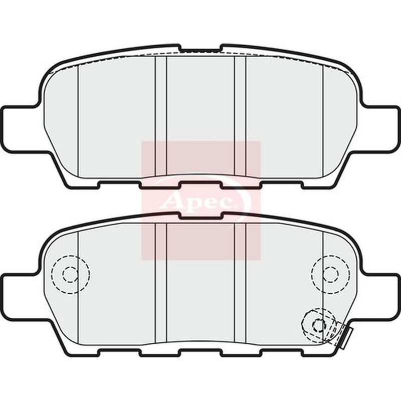 Apec Front & Rear Brake Discs & Pads fits Nissan Pulsar 2014 on 1.2 1.5
