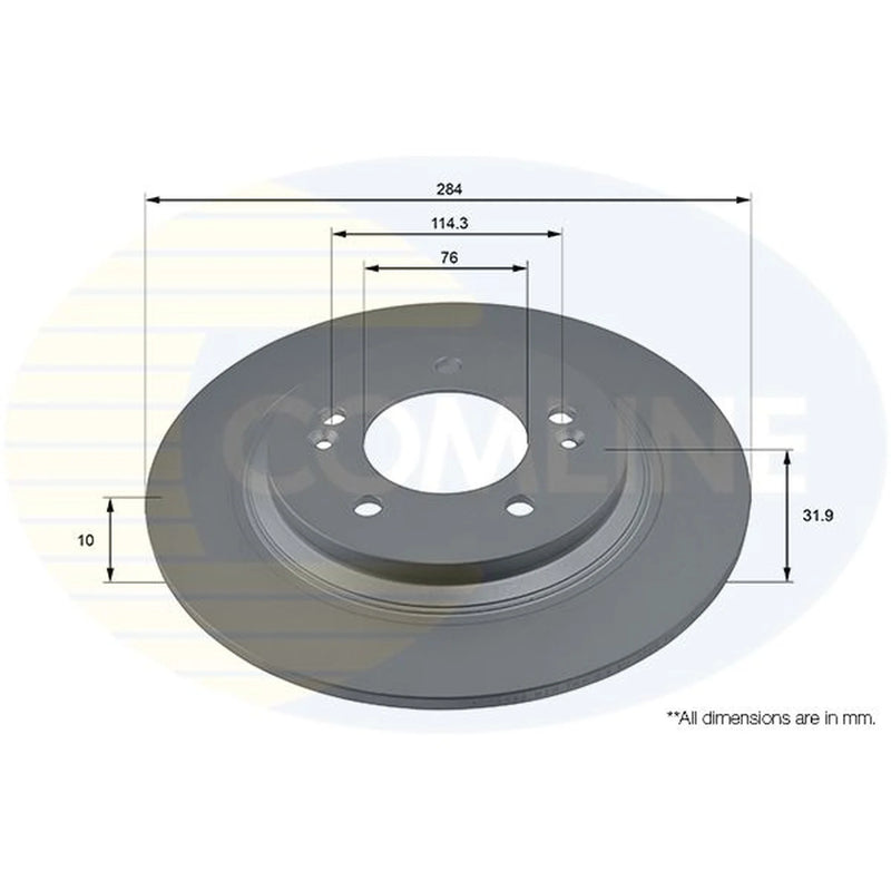 Comline Front & Rear Brake Discs & Pads fits Kia Xceed 2019 on 1.6