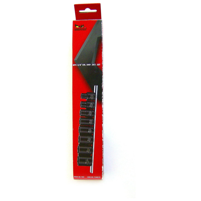 Teng Tools 3/8" Impact Socket Clip Rail Set ANSI 8 Pieces Teng Tools - Dynamic Drive