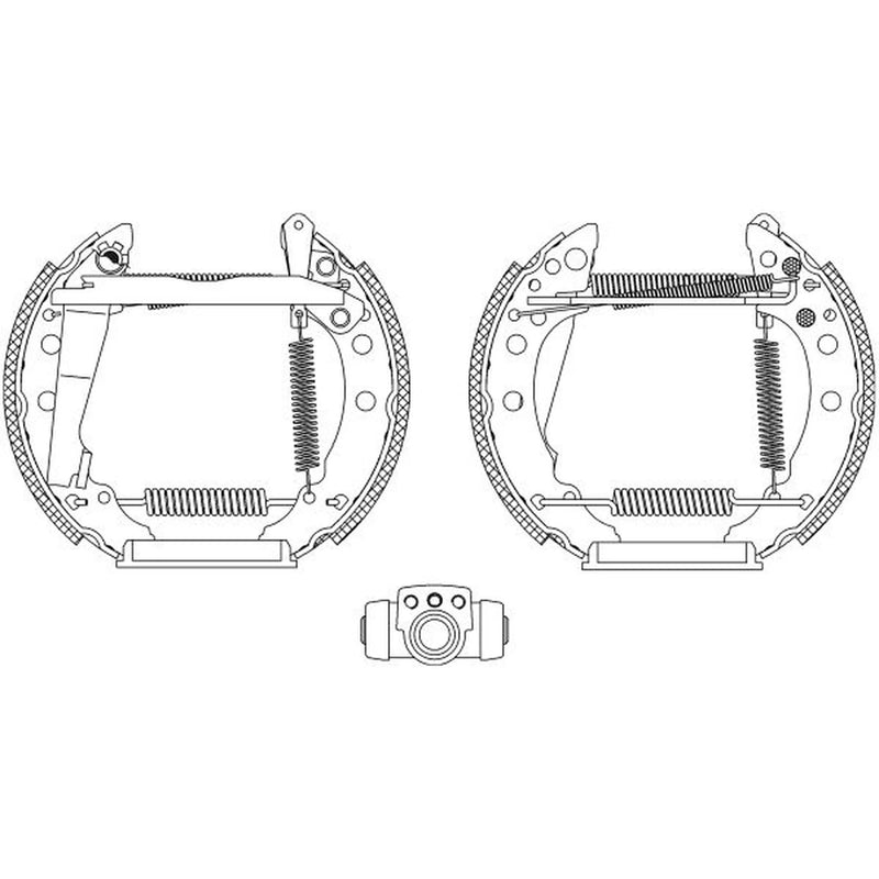 Mintex Brake Shoe Set Axle Kit fits Audi 80 B2 1978-1987 1.3 1.6 1.8