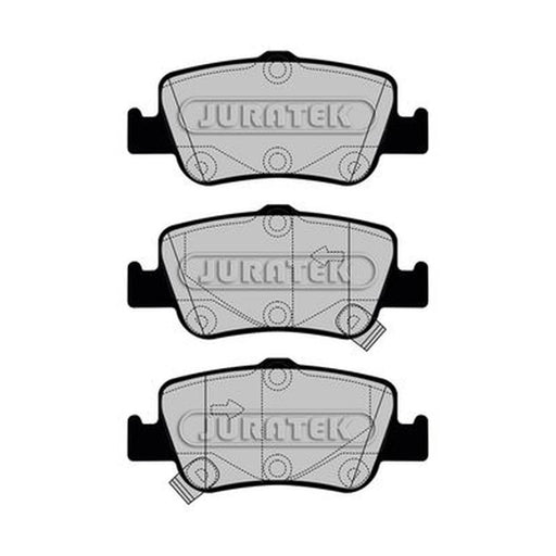 Juratek Rear Brake Pad Set fits Toyota Auris 2006-2018 1.2 1.3 1.33 1.4 1.6 1.8