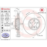 Brembo Front Brake Aluminium Brake Disc Hub Discs & Pads fits BMW 5 2010-2017