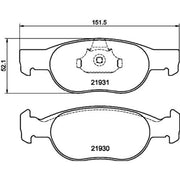 Mintex Front Brake Pad Set fits Fiat Punto 1999-2012 1.2 1.9 188.031 188.233