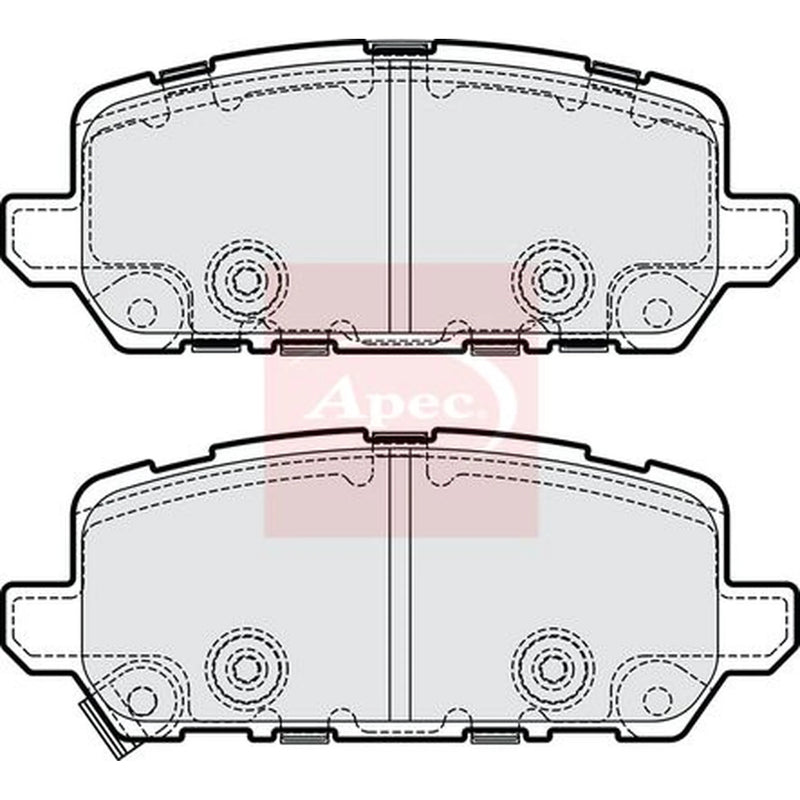 Apec Rear Brake Pad Set PAD2225