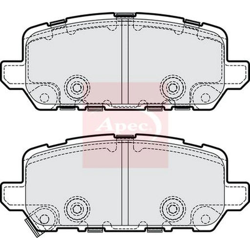 Apec Rear Brake Pad Set PAD2225