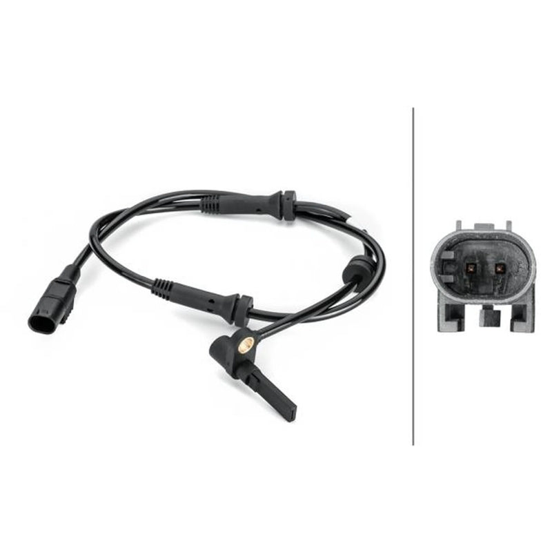 Hella ABS Wheel Speed Sensor Front Right fits Fiat Punto 1999-2012