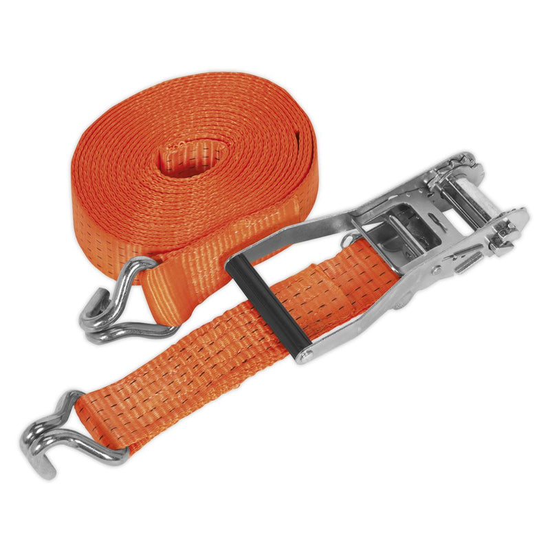 Sealey Ratchet Tie Down 50mm x 6m Polyester Webbing 5000kg Breaking Strength Sealey - Dynamic Drive