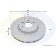 Comline 2 x Internally Vented Front Brake Discs ADC5021V