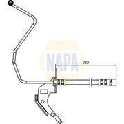 NAPA Brake Hydraulic Hose Line Rear Right NBH1122