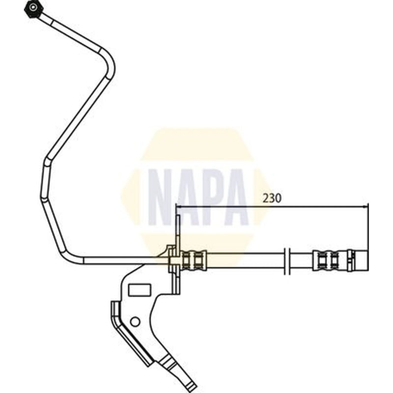 NAPA Brake Hydraulic Hose Line Rear Right NBH1122
