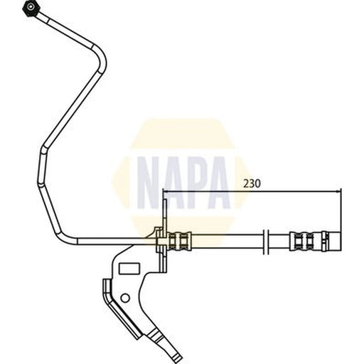 NAPA Brake Hydraulic Hose Line Rear Right NBH1122