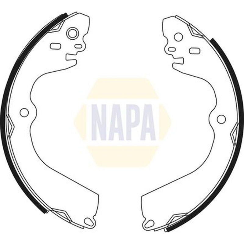 NAPA Brake Shoe Set Axle Kit fits Nissan NV200 2010-2011 1.5 1.6