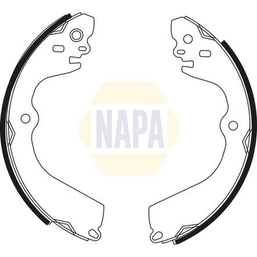 NAPA Brake Shoe Set Axle Kit fits Nissan NV200 2010-2011 1.5 1.6