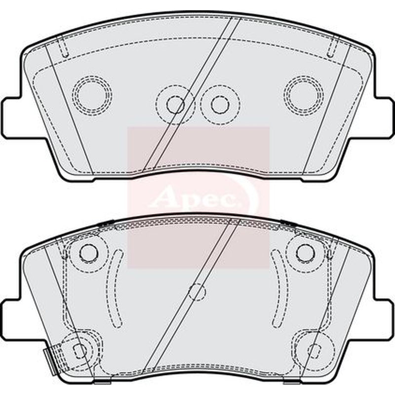 Apec Front Brake Pad Set fits Genesis G70 2021 on 2.2