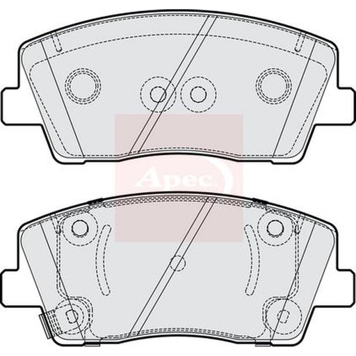 Apec Front Brake Vented Discs & Pads fits Kia Stinger 2017-2023 2.2