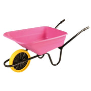 Walsall Boxed 90L Pink Polypropylene Wheelbarrow - Puncture Proof - BSHPINKPP