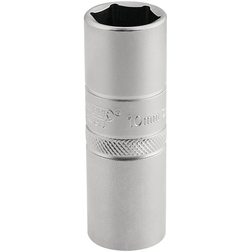 Draper 10mm Thread 6 Point Satin Chrome Spark Plug Socket, 1/2" Sq. Dr., 16mm Draper - Dynamic Drive